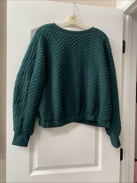 Target Sweaters - Target Quilted Chevron Pullover Sweater - Teal Green